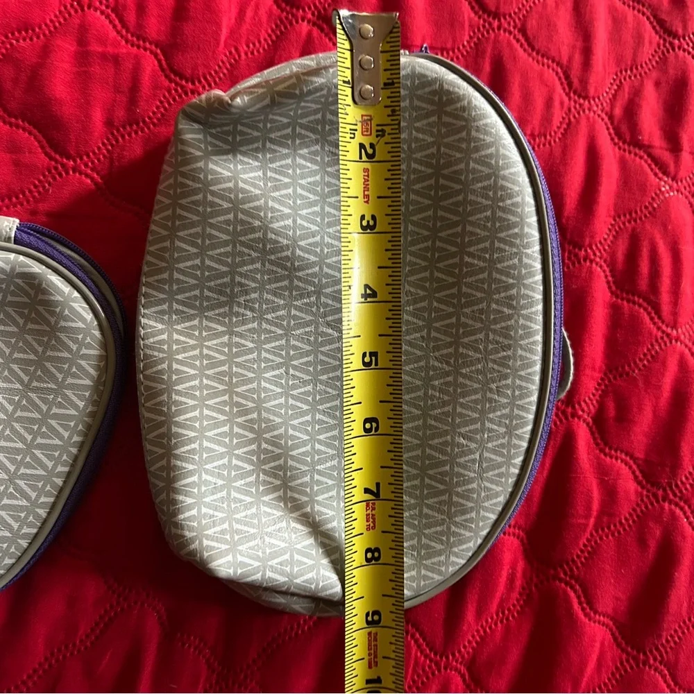 Vintage Avon Sales Meeting Star Gray Cosmetic Bag Set, toiletry bag set of 2
